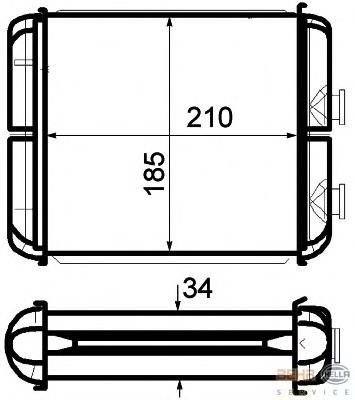 Radiador de forno (de aquecedor) Opel Zafira F75