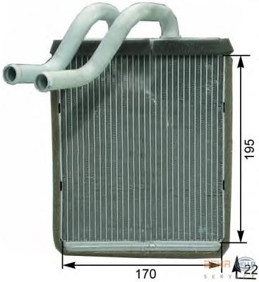 Compre 811555 VALEO Radiador de forno (de aquecedor)