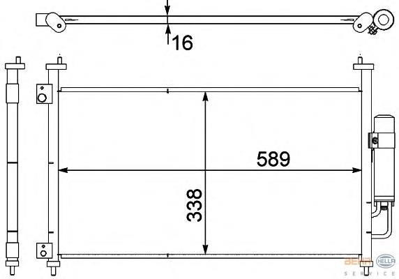 Radiador de aparelho de ar condicionado Honda 80100SMGE020M1