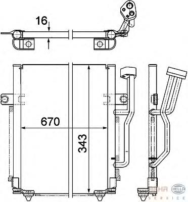 Radiador de aparelho de ar condicionado KTT110067 Thermotec