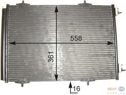 00006455HG Peugeot/Citroen Radiador de aparelho de ar condicionado