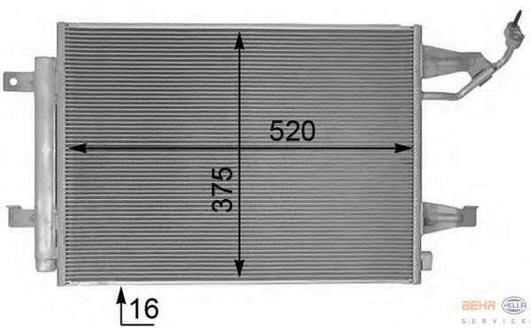 Radiador de aparelho de ar condicionado A4548300070 Mercedes