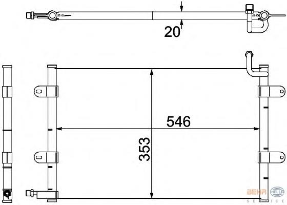 Radiador de aparelho de ar condicionado 94905 Nissens