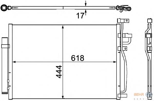 Radiador de aparelho de ar condicionado 95352656 General Motors