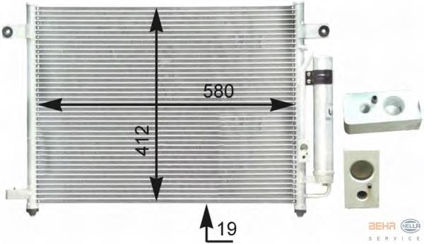 Radiador de aparelho de ar condicionado 96409127 General Motors