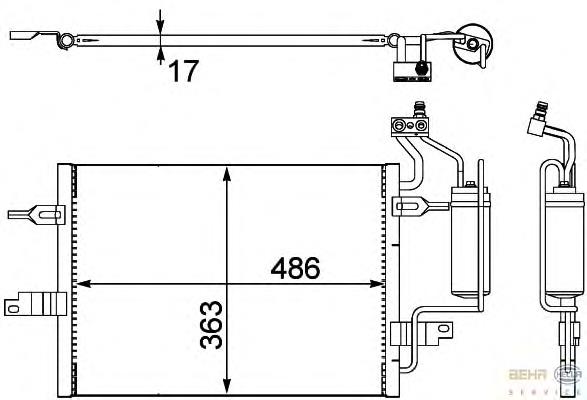 Radiador de aparelho de ar condicionado Opel 1850086