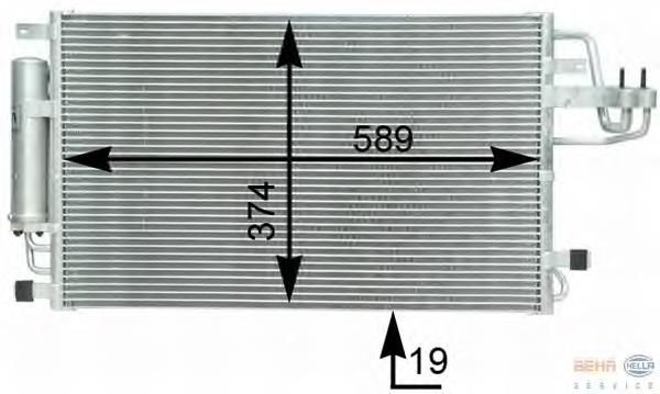 8FC351302361 HELLA Radiador de aparelho de ar condicionado