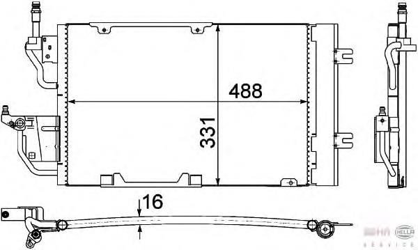 6850237 Opel Radiador de aparelho de ar condicionado