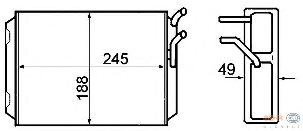 1307236 Volvo Radiador de forno (de aquecedor)
