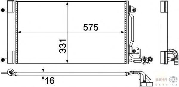 Radiador de aparelho de ar condicionado C12131 Sato Tech