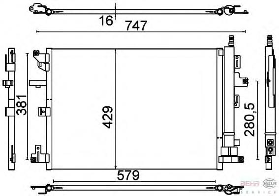 Radiador de aparelho de ar condicionado Volvo 876213B