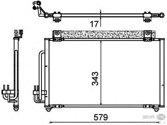 Compre 0K30C61480E Hyundai/Kia Radiador de aparelho de ar condicionado