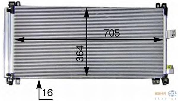 Compre 8FC351309571 HELLA Radiador de aparelho de ar condicionado