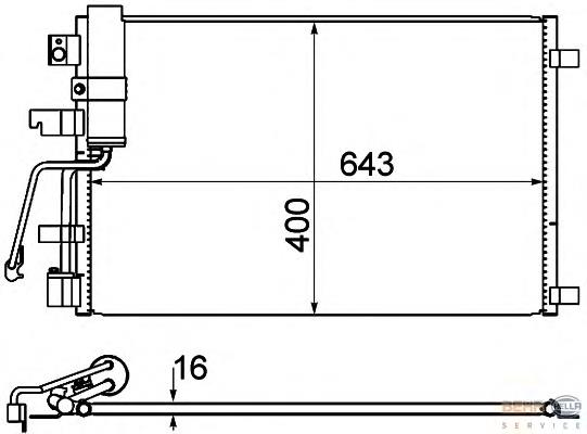 Radiador de aparelho de ar condicionado 92100JD700 Nissan/Infiniti