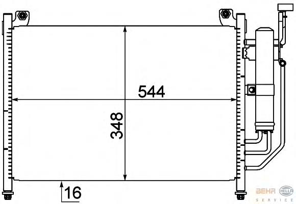 Radiador de aparelho de ar condicionado Hart 612410