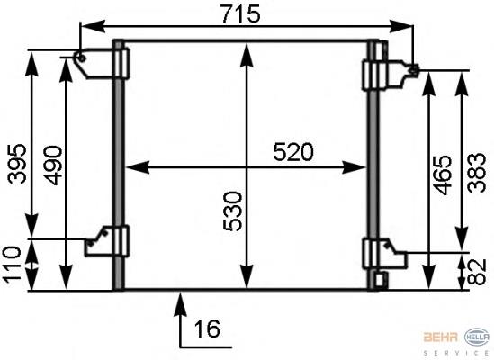 Radiador de aparelho de ar condicionado 1638300370 Mercedes