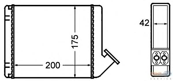 Radiador de forno (de aquecedor) 71130 Nissens
