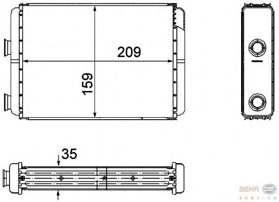 Radiador de forno (de aquecedor) Fiat/Alfa/Lancia 46723047