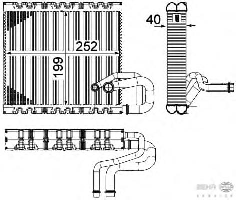 8FV351331131 HELLA Vaporizador de aparelho de ar condicionado