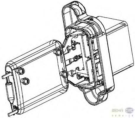 Resistor (resistência) de ventilador de forno (de aquecedor de salão) XS4H18B647AA Ford
