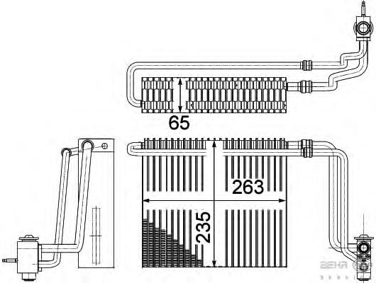 Vaporizador de aparelho de ar condicionado A0028303458 Mercedes
