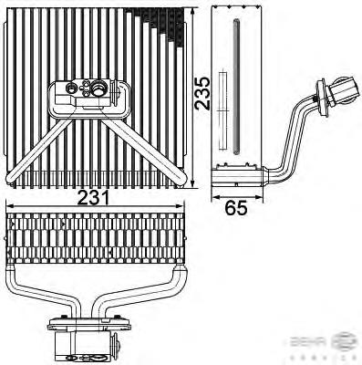 Vaporizador de aparelho de ar condicionado para Opel Meriva A 