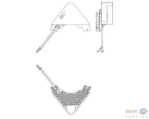 Resistor (resistência) de ventilador de forno (de aquecedor de salão) 9140010335 Peugeot/Citroen