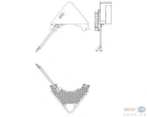 Resistor (resistência) de ventilador de forno (de aquecedor de salão) 9140010334 Peugeot/Citroen