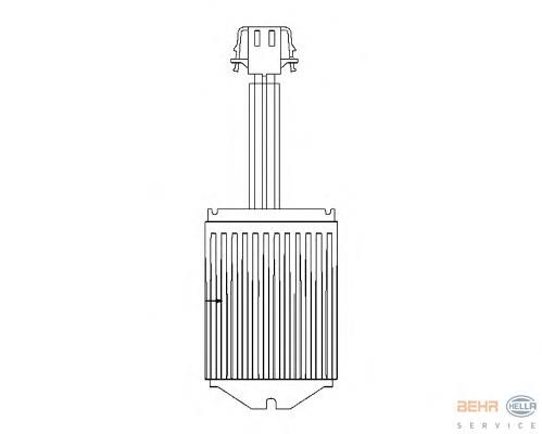 Resistor (resistência) de ventilador de forno (de aquecedor de salão) 6Q2907521B VAG