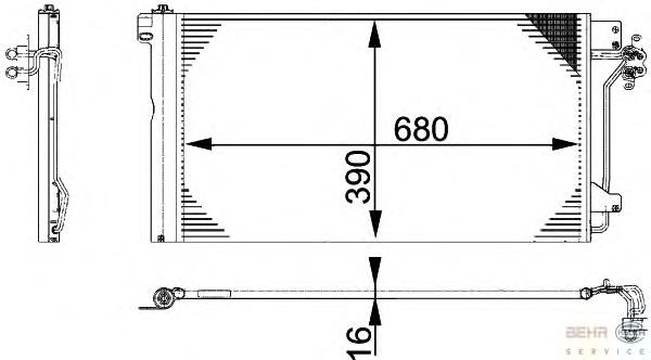 Radiador de aparelho de ar condicionado C12140 Sato Tech