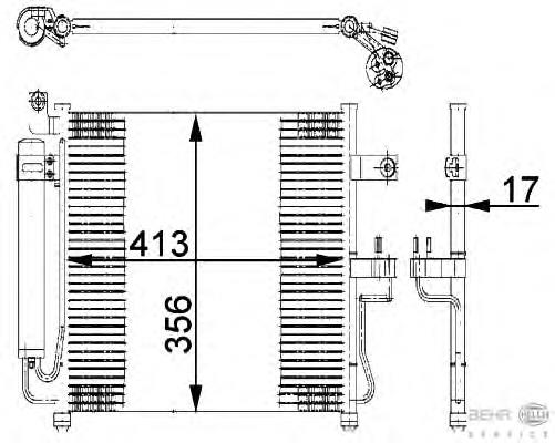 300475 ACR Radiador de aparelho de ar condicionado