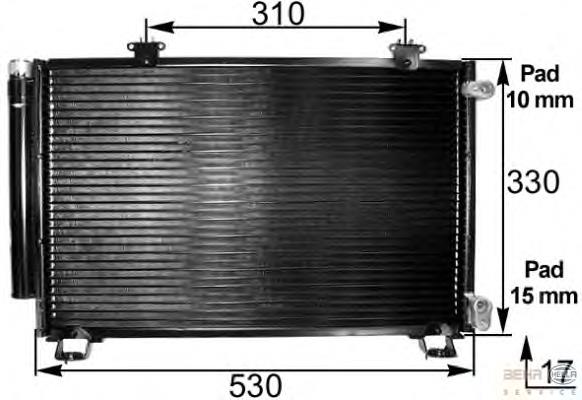 Radiador de aparelho de ar condicionado AC843003 Maxgear