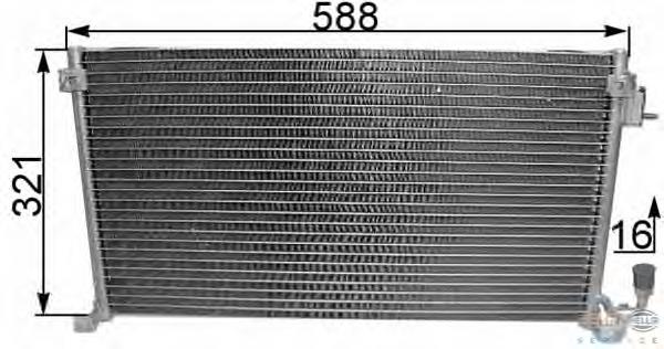 9641828180 Peugeot/Citroen Radiador de aparelho de ar condicionado