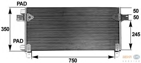 Radiador de aparelho de ar condicionado Mahle Original AC282000S