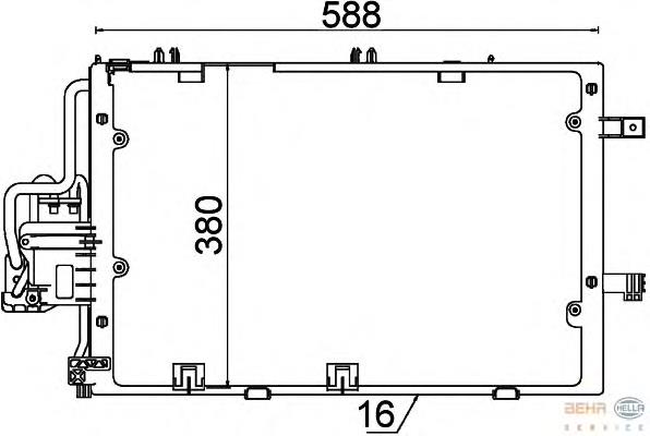 Compre 8FC351300601 HELLA Radiador de aparelho de ar condicionado