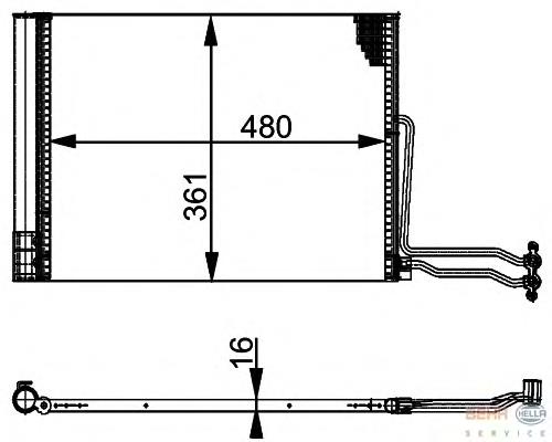 Radiador de aparelho de ar condicionado BMW 6918597