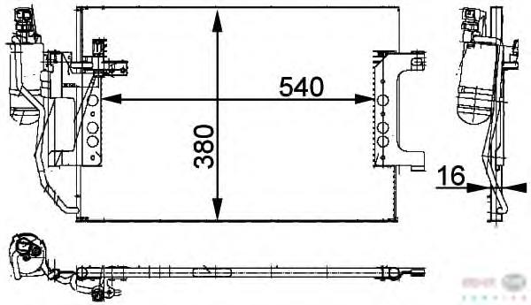 Compre 1685001154 Mercedes Radiador de aparelho de ar condicionado