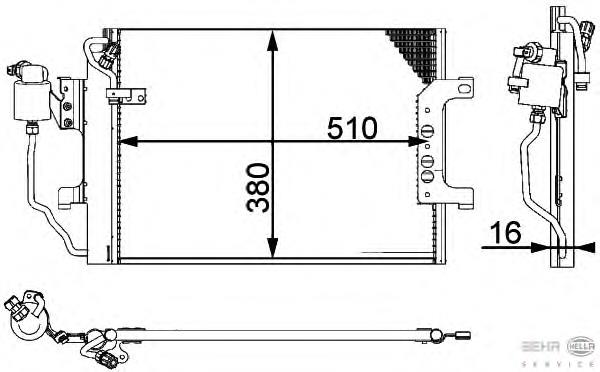 Radiador de aparelho de ar condicionado 1685000454 Mercedes