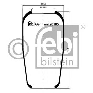 Coxim pneumático (suspensão de lâminas pneumática) do eixo Febi 20185 preço, a partir de 55,23 USD