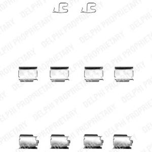 Compre 00K68003705AA Chrysler Kit de molas de fixação de sapatas de disco dianteiras