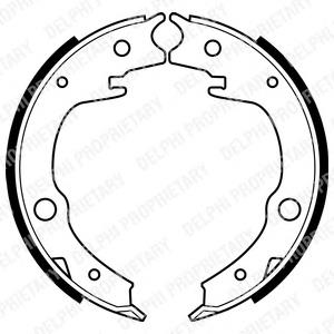 LS1994 Delphi Sapatas do freio de estacionamento