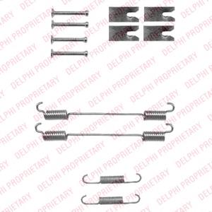 Kit de montagem das sapatas traseiras de tambor 77363945 Fiat/Alfa/Lancia