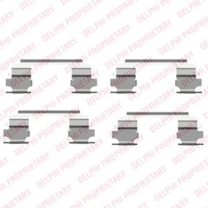 Kit de molas de fixação de sapatas de disco dianteiras 410808H325 Nissan/Infiniti