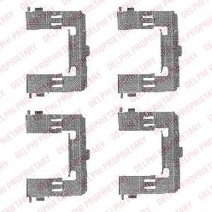 Kit de molas de fixação de sapatas de disco dianteiras 4432514 Ford