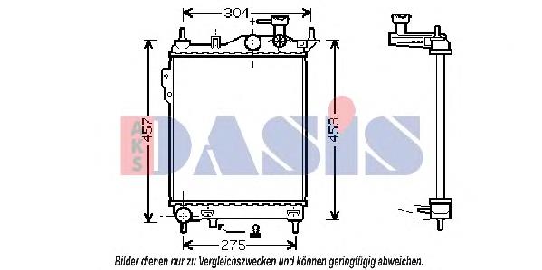 510026N Dasis Radiador de esfriamento de motor