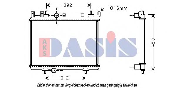 Radiador de esfriamento de motor Peugeot/Citroen 1330N2
