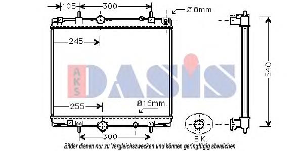 Radiador de esfriamento de motor 96417283 Peugeot/Citroen