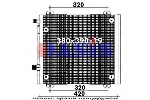 Radiador de aparelho de ar condicionado Renault (RVI) 7700428315