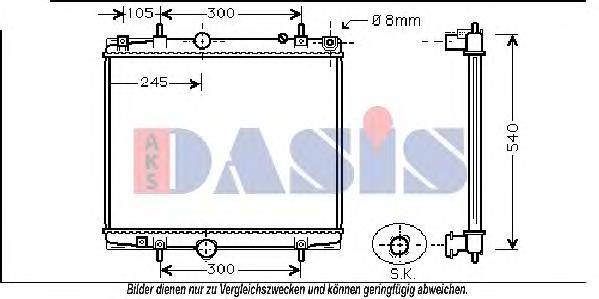 Radiador de esfriamento de motor 96417283 Peugeot/Citroen