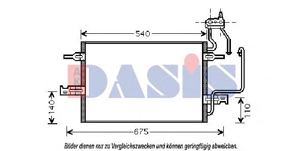 Radiador de aparelho de ar condicionado 1850086 Opel